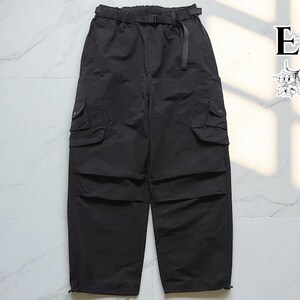 Unisex Streetwear Cargo Pants | Baggy Utility Trousers with Pockets | Adjustable Waist Outdoor Bottoms | Wide Leg Casual Overalls
