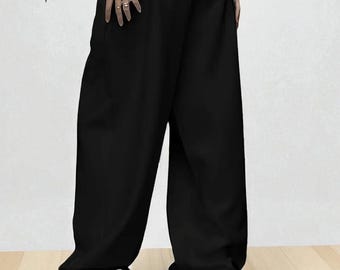 Wide Leg Joggers for Women, Loose Fit Mid Rise Sweatpants with Drawstring, Casual Lounge Pants with Pockets, Gym Clothes, Gift for Her