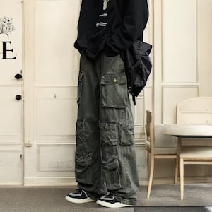 Unisex Cargo Pants Style | Multi Pocket Ovresized Denim Trouser | Streetwear Fashion Design