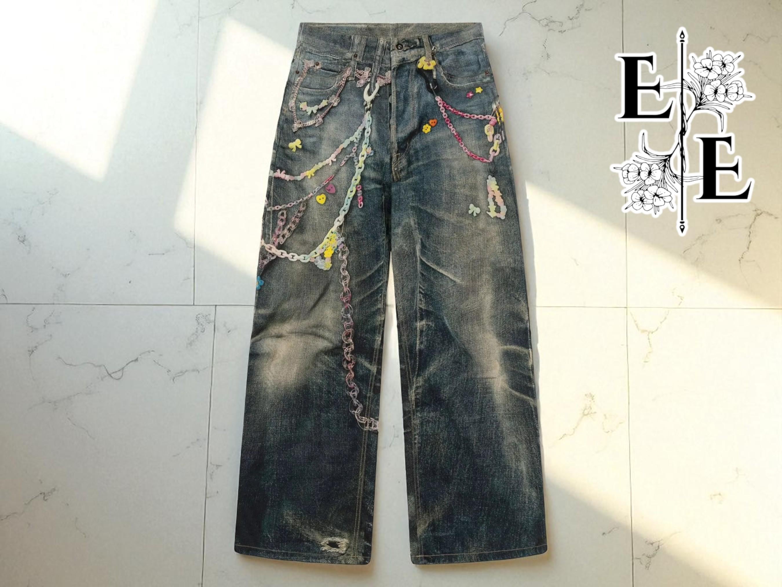パンツ 2000's archive dragon grunge denim pants 2000's archive dragon grunge denim pants