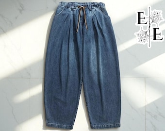 Wide Leg Harem Jeans: Relaxed Fit Denim Streetwear