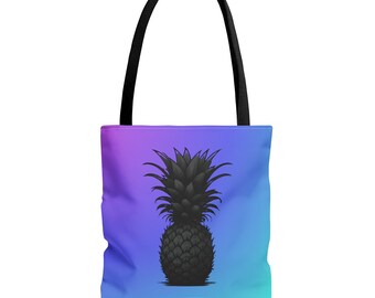Pineapple Graphic Tote Bag | Gradient Print, Music Lover Gift