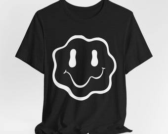 Trippy Smile Face Graphic Tee, Festival Rave Shirt
