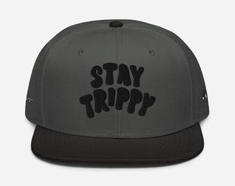 Stay Trippy 4 Sided Embroidered Snapback Hat - Dope Music Official