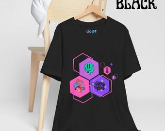 Psychedelic Mushroom T-Shirt, Geometric Trippy Graphic, Good Vibes