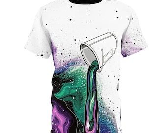 Paint Pour Abstract Color Vibe Music Festival Tee