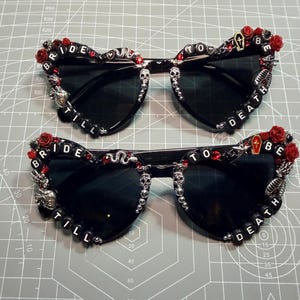 Alternative Bride to be / Till death – Custom Heart Sunglasses | Bachelorette, Bridal Shower, Hen
