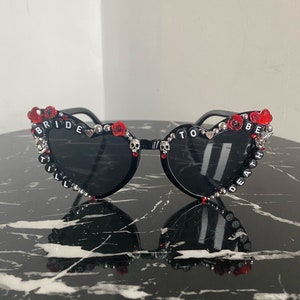 Novia alternativa / Hasta la muerte – Gafas de sol con forma de corazón personalizadas / Despedida de soltera, despedida de soltera