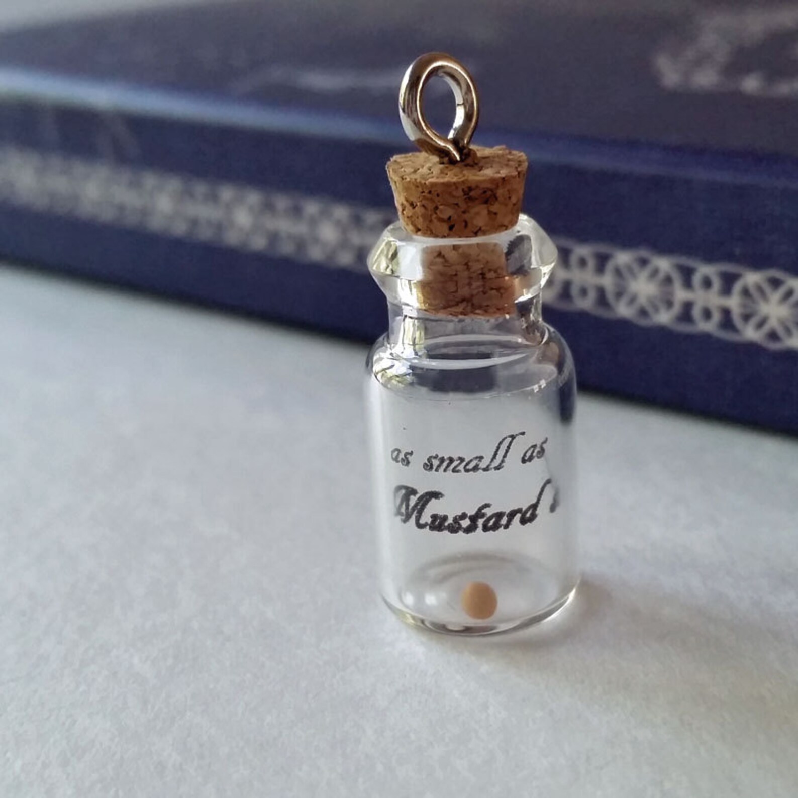 Sm Mustard seed bottle with bible verse verse jewelry glass Etsy