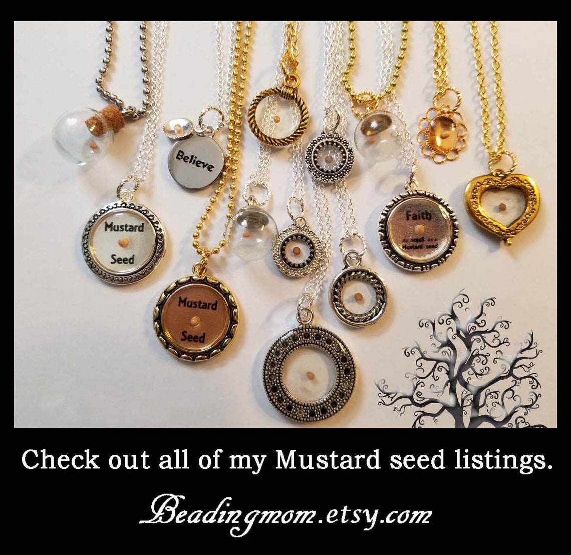 Oval Gold Mustard Seed Jewelry REAL Mustard Seed Charm Etsy