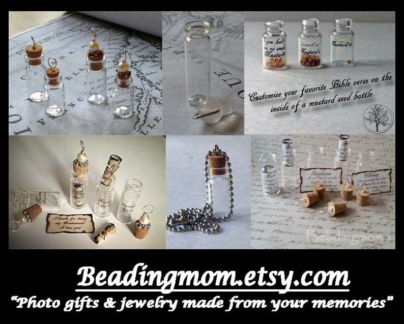 Pearl Wire Wrapped Mustard Seed Bottle With Bible Verse Etsy