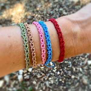 Surfer Bracelet Waterproof Macrame Anklet Boho Summer Friendship Bracelet Adjustable Color Ankle Chain