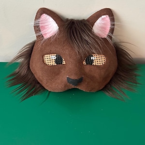 Brown Cat Therian Mask