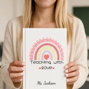 Personalized Teacher Notebook, Gifts for Teachers, Custom Name notebook, to do list, Graduation Gift, thank you teacher, teaching assistant.