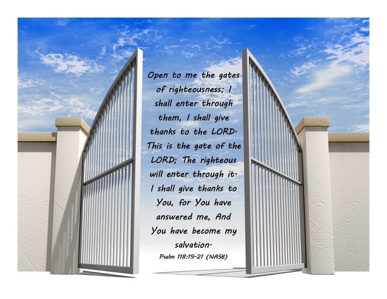 Psalm 118:19-21 - Etsy