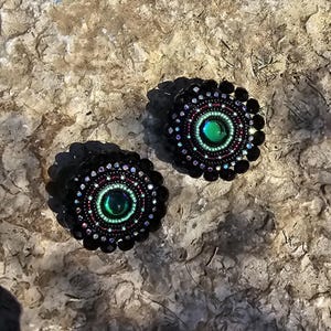 Hand beaded indigenous earrings