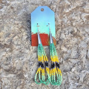 Hand beaded indigenous earrings