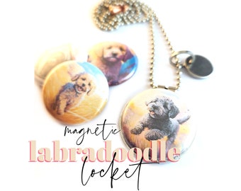 LABRADOODLE Locket Necklace • Labradoodle Jewelry • Labradoodle Gift  • Labradoodle Mom • Labradoodle Artwork • Wearable Labradoodle Art