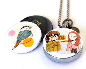 I Love You But You Don't Know What You're Talking About Locket - Scouts, Camping, Magnetic, Recycled - Nan Lawson Collection by Polarity