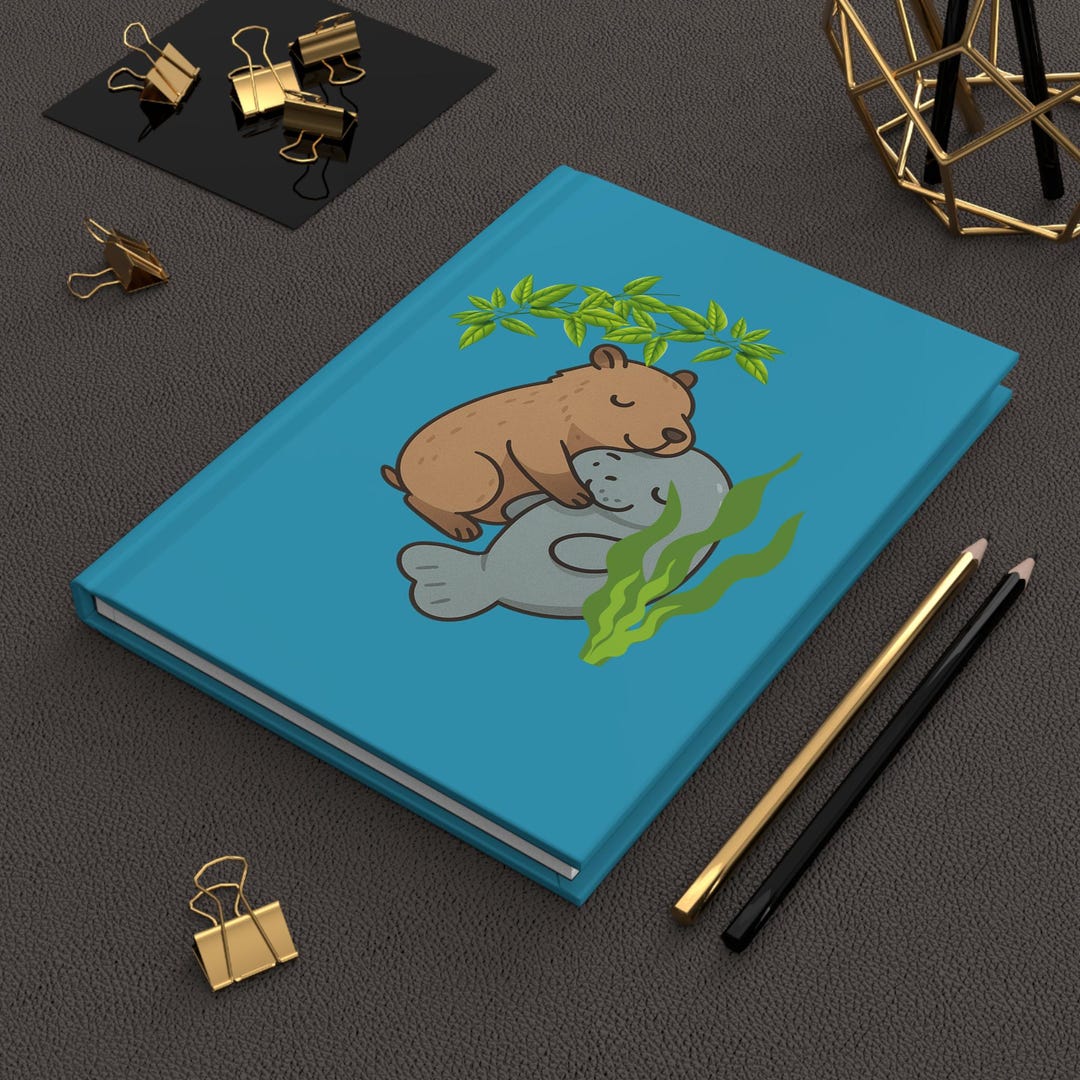 Capybara and Manatee Hardcover Journal Matte - Etsy
