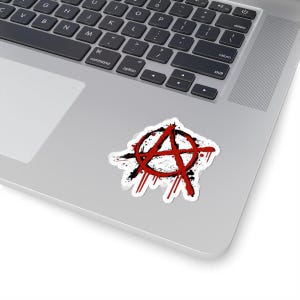 Pegatinas anarquistas para portátiles, agendas y ventanas: vinilos adhesivos rebeldes. imagen 1