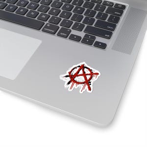 Pegatinas anarquistas para portátiles, agendas y ventanas: vinilos adhesivos rebeldes. imagen 3
