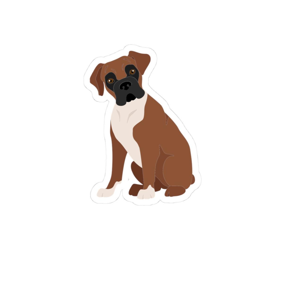 Boxer Dog Kiss-Cut Aufkleber