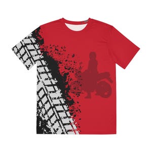 Men&#39;s Polyester Tee, Dirt Bike Graphic T-Shirt