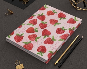 Strawberry Hardcover Journal Matte