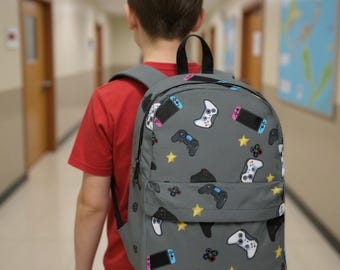 Gamer Backpack | Retro Pixel Controller Gaming Design
