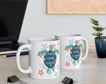 Sea Turtle Mug | 11oz Ceramic Ocean Wildlife Drinkware