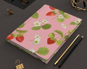 Strawberries Hardcover Journal Matte