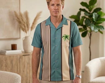 Palm tree Men's Hawaiian Shirt (AOP)