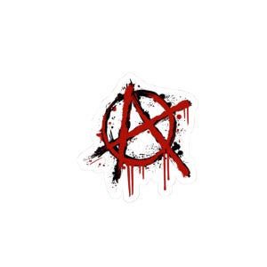 Pegatinas anarquistas para portátiles, agendas y ventanas: vinilos adhesivos rebeldes. imagen 2