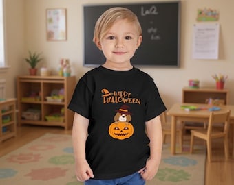 T-shirt à manches courtes Happy Halloween pour tout-petit