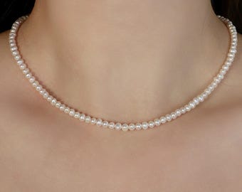 Marsgoo Freshwater Pearl Choker Necklace For Women – Adjustable, Gold Plated, Handmade Jewelry Gift - View #7