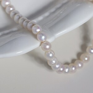 Real Pearl Necklace, 6-7mm Natural Pearl Beaded Necklace Choker, Waterproof Tarnish Resistant Pearl Necklace, Gift For Her, Gift For Mom image 4