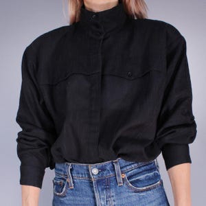 Camicetta da segretaria oversize vintage anni '80