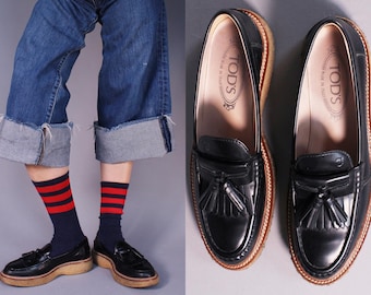 Vintage Tod's Platform Chucky Bacon Sole Loafers