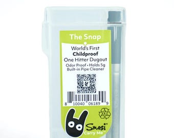 Smosi Snap Box + One Hitter Pipe. Childproof Box