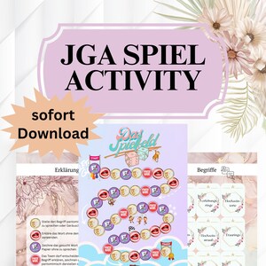 99 Begriffe, JGA Activity, schöne Idee als Junggesellinnen Abschied Spiel, Vorlage zum direkten Download, zum sofort Ausdrucken, JGA Spiele