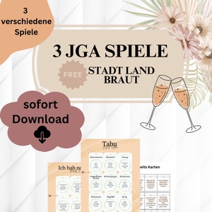 3 Junggesellinnenabschied Spiele Bundle als DOWNLOAD! Für den perfekten Junggesellinnenabschied! | JGA Spiele, perfekter Jga, Jga Ideen