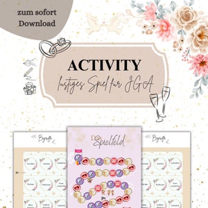 99 Begriffe, JGA Activity, schöne Idee als Junggesellinnen Abschied Spiel, Vorlage zum direkten Download, zum sofort Ausdrucken, JGA Spiele