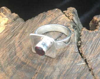 Garnet Designer Ring - US size 8