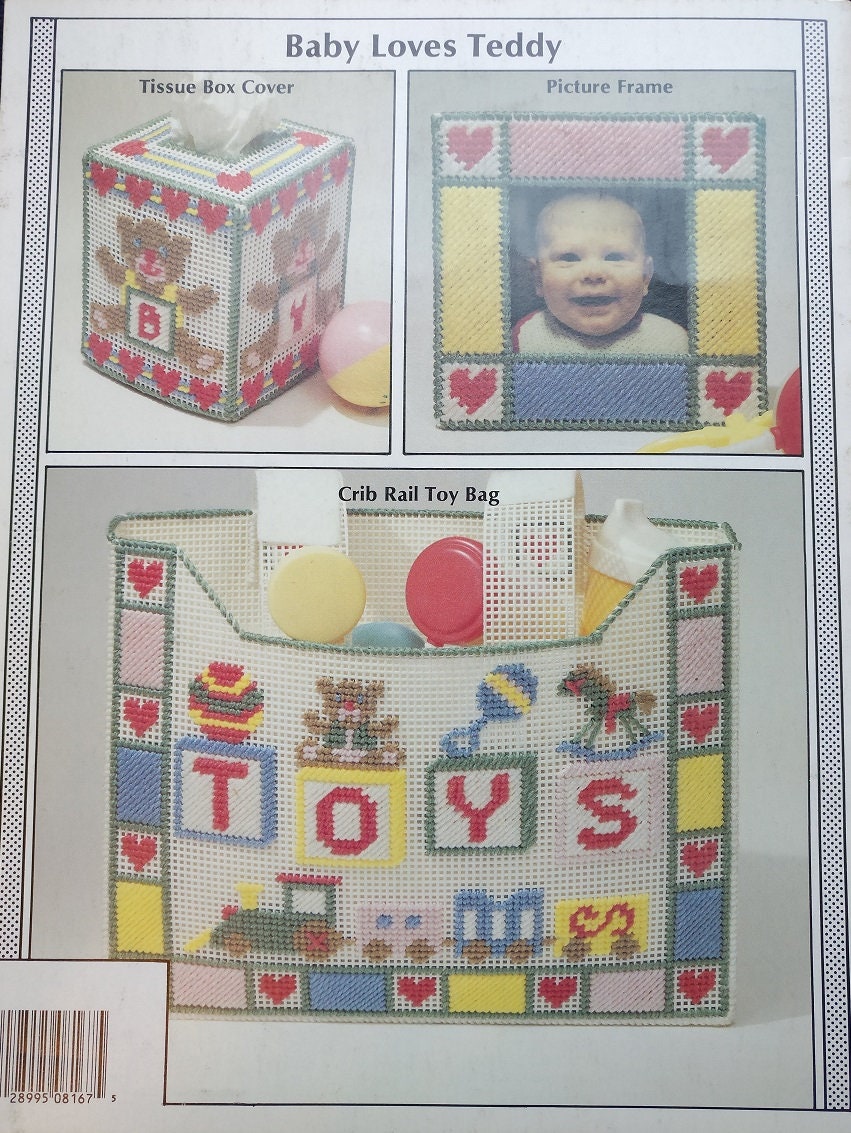 Baby Loves Teddy Plastic Canvas Book by Plaid - Etsy