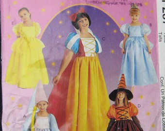 McCalls Girls Cinderella Snow White Costume Pattern 257