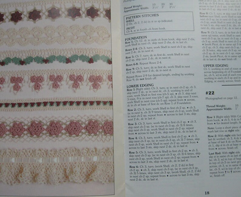 Fifty Beautiful Edgings Crochet Pattern Book by Leisure Arts - Etsy