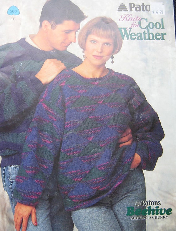 Patons Knits For Cool Weather Knitting Pattern Book Patons Knits For Cool Weather Knitting Pattern Book
