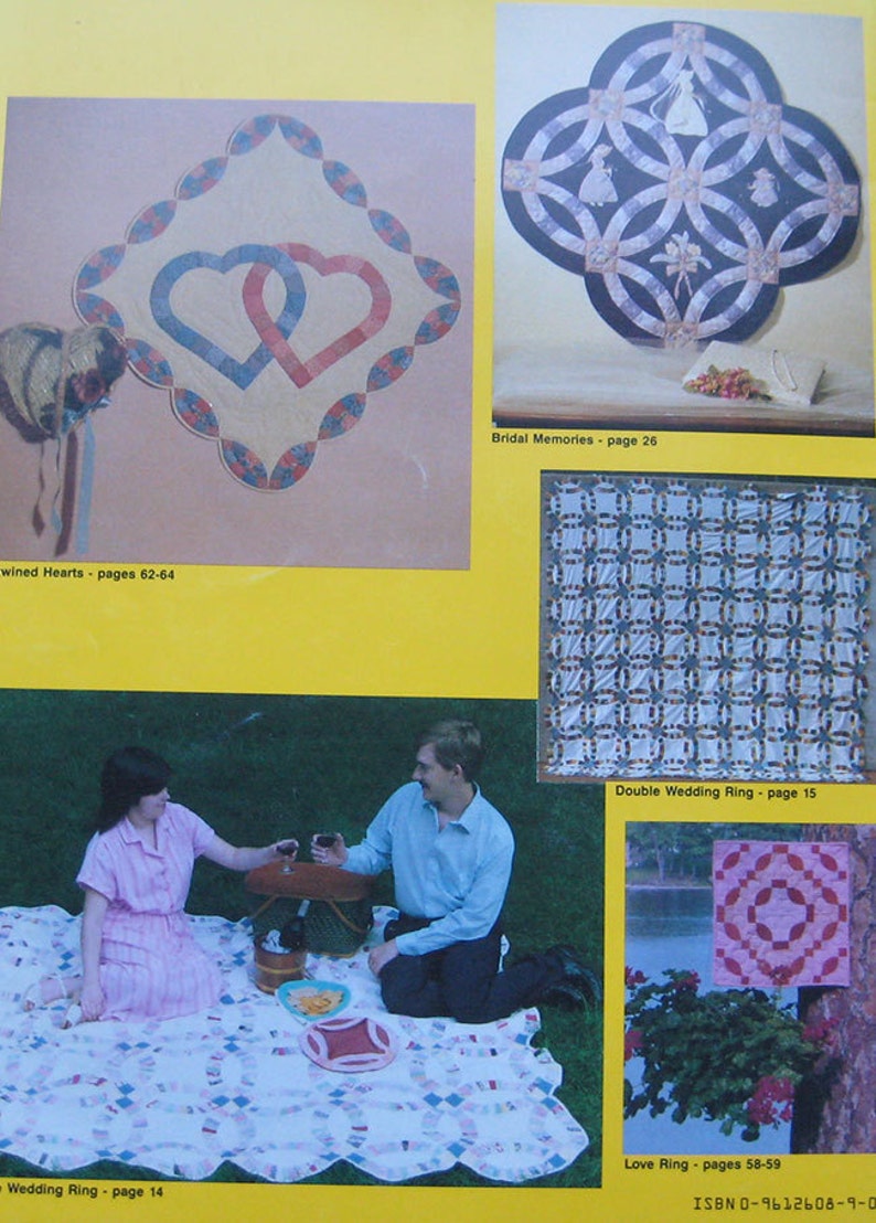 Double Wedding Ring Design Variations Quilt Pattern Book by Betty