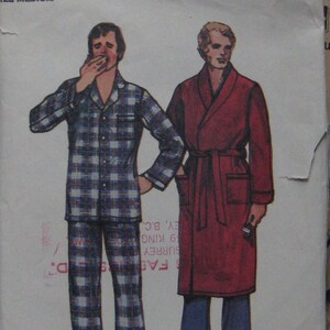 Butterick Mens Robe Pajamas Pattern 6367 - Etsy